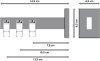 Innenlauf Gardinenstange Aluminium / Metall eckig 14x35 mm 3-läufig SMARTLINE - Conex Weiß / Chrom (WA lang) 100 cm