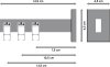 Innenlauf Gardinenstange Aluminium / Metall eckig 14x35 mm 3-läufig SMARTLINE - Lox Weiß / Chrom (WA lang) 100 cm