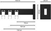 Innenlauf Gardinenstange Aluminium / Metall eckig 14x35 mm 3-läufig SMARTLINE - Paxo Edelstahl-Optik / Schwarz (WA lang) 100 cm