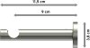 Träger Enorma Edelstahl 1-läufig 9 cm für Gardinenstangen 16 mm Ø 