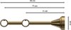 Träger Primus Messing Antik 2-läufig 11 und 17 cm für Gardinenstangen 16 mm Ø 