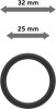 Ringe (Rundringe) Schwarz Typ G16 für Gardinenstangen 16 mm Ø 10 Stück