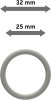 Ringe (Rundringe) Chrom matt Typ H16 für Gardinenstangen 16 mm Ø 10 Stück