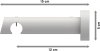 Träger Talent Weiß lackiert 1-läufig 12 cm für Innenlaufstangen 20 mm Ø 
