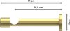 Träger Prestige Messing-Optik 1-läufig 10,5 cm für Gardinenstangen 20 mm Ø 