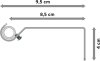 Ausziehbare Gardinenstange Metall / Kunststoff 16/13 mm Ø HERA - Cone Silbergrau 70-120 cm