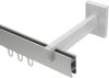 Innenlauf Gardinenstange Aluminium / Metall eckig 14x35 mm SMARTLINE - Conex Edelstahl-Optik / Chrom (WA lang) 100 cm