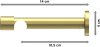 Träger Prestige Messing-Optik 1-läufig 10,5 cm für Gardinenstangen 20 mm Ø 