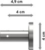 Mittelträger Voyage 1-läufig 4 cm vernickelt für Seilspanngarnituren-Seil 2 mm Ø 