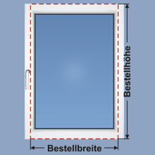 Rollo mit Klemmträgern auf dem Fensterrahmen bzw. Fensterflügel